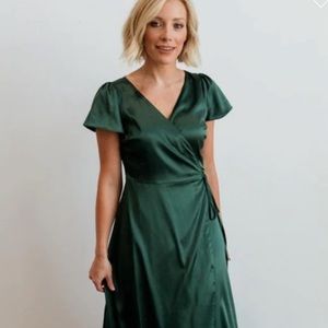 Krystal Satin Wrap Gown from Baltic Born NWT